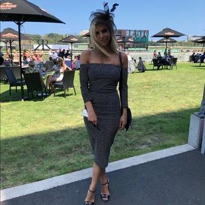 Polka dot cocktail dress